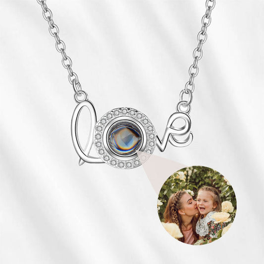 I Love You Projection Necklace Sterling Silver - Customodish