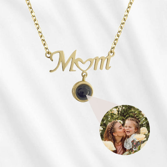 Mom Necklace that Projects Custom Picture Projection - Customodish