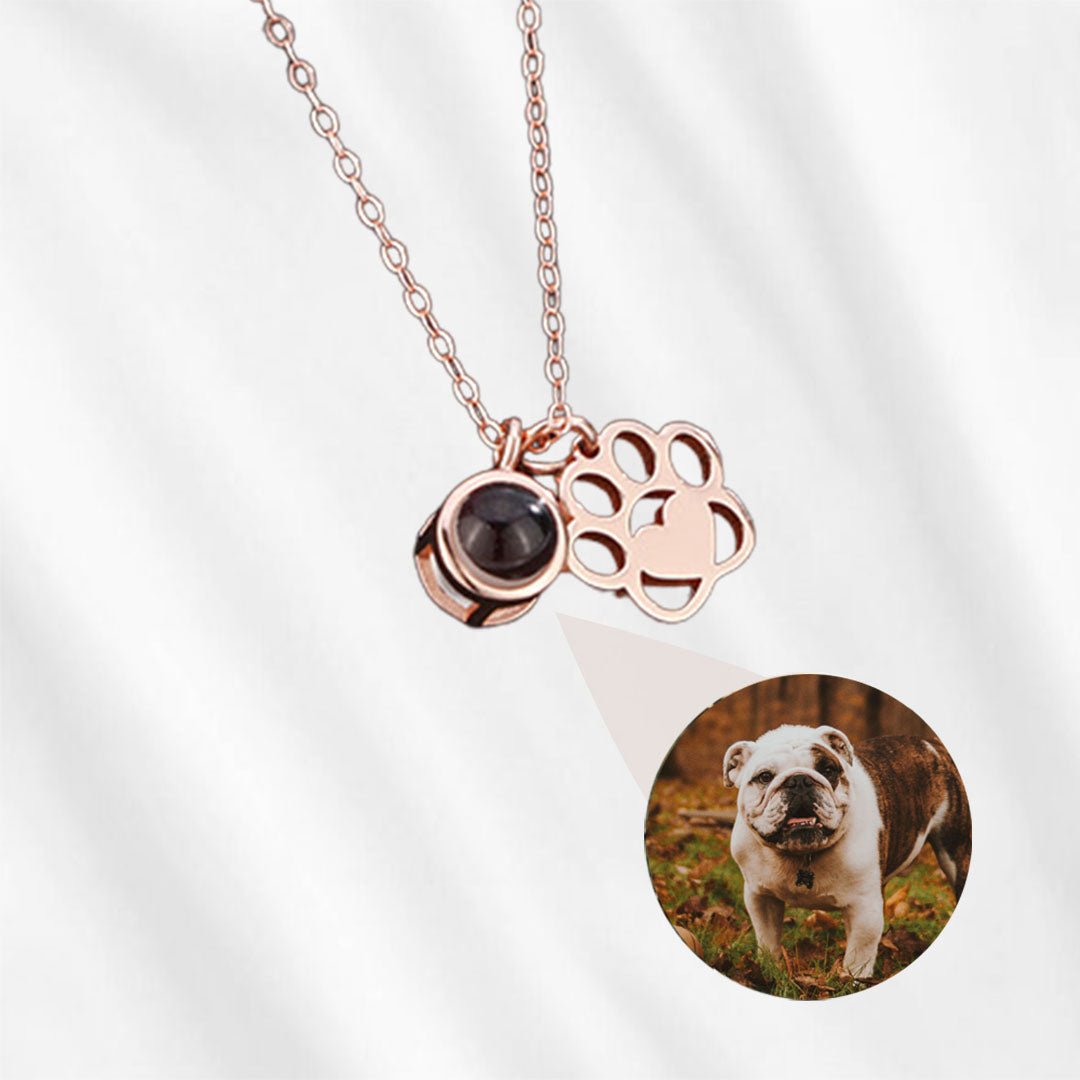 Paw Necklace with Picture Inside