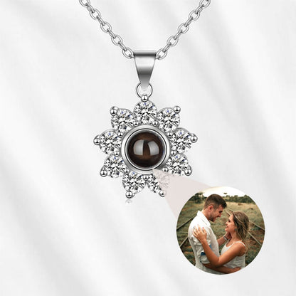 Sunflower Photo Projection Necklace Projector Necklace