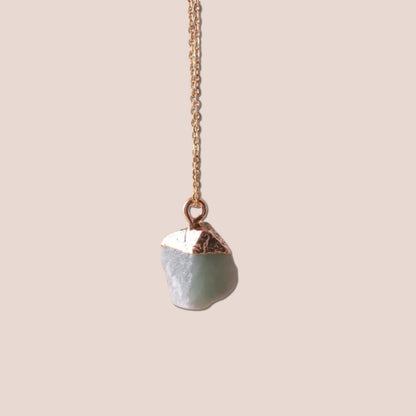 Raw Cut Lucky Charm Gemstone Necklace