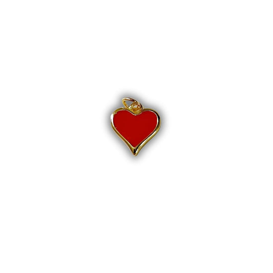 Red Enamel Heart Charm