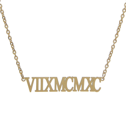 Roman Numeral Necklace