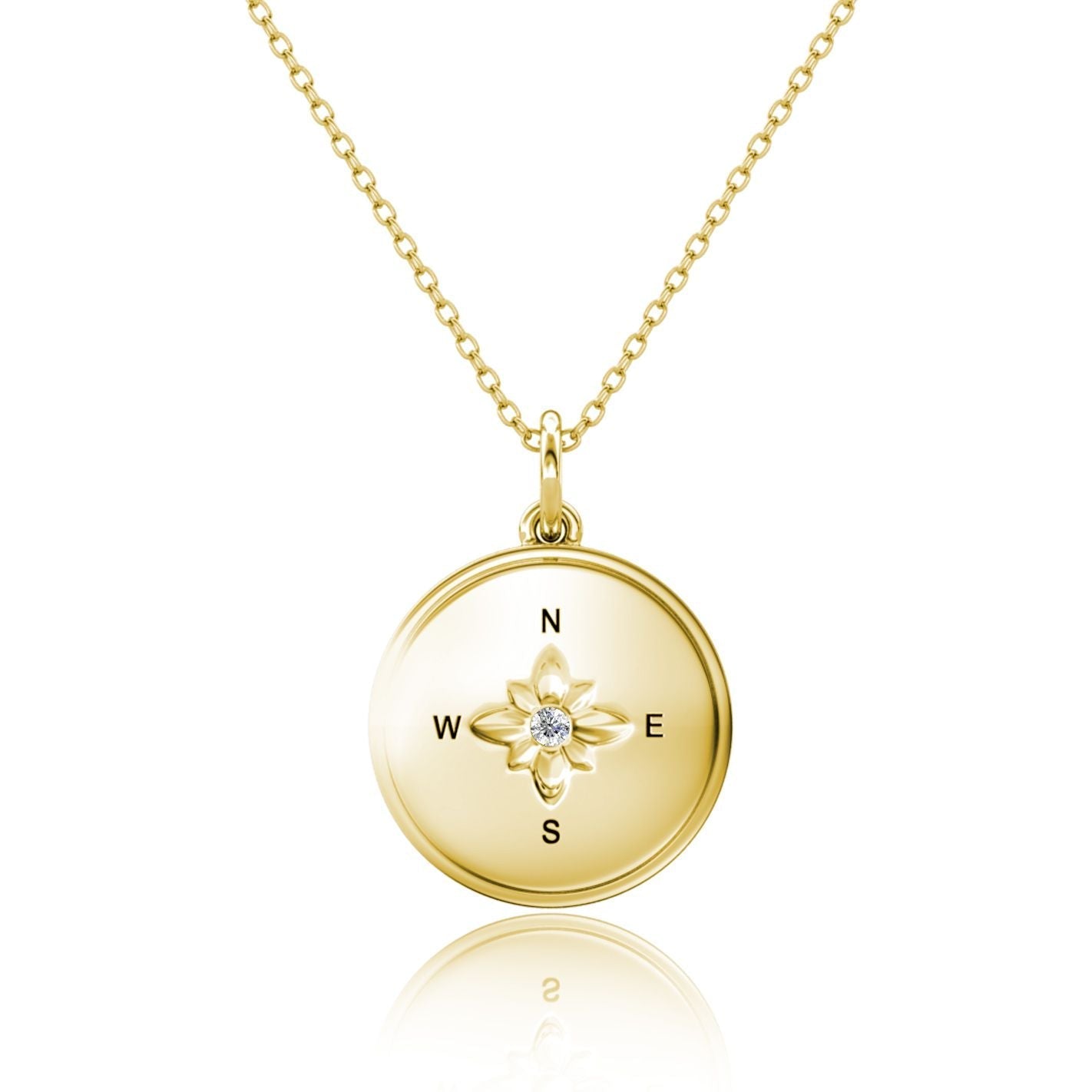 Photo Locket Necklace with Picture Inside - Gold