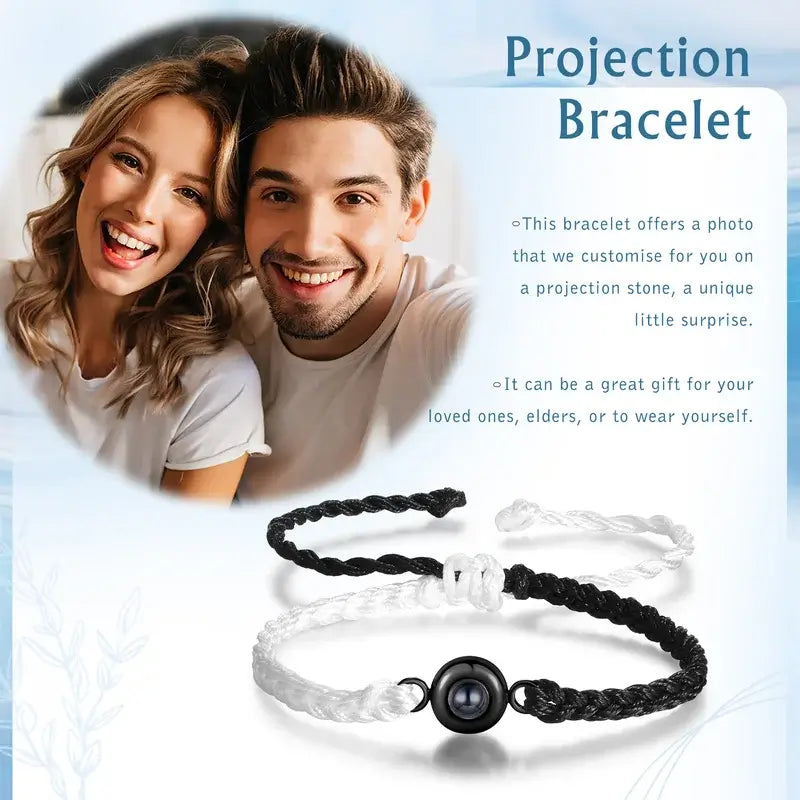 Bracelet with Picture Inside, Customized Bracelet with Picture, Memory Bracelet with Picture, Bracelet with Picture Inside Stone