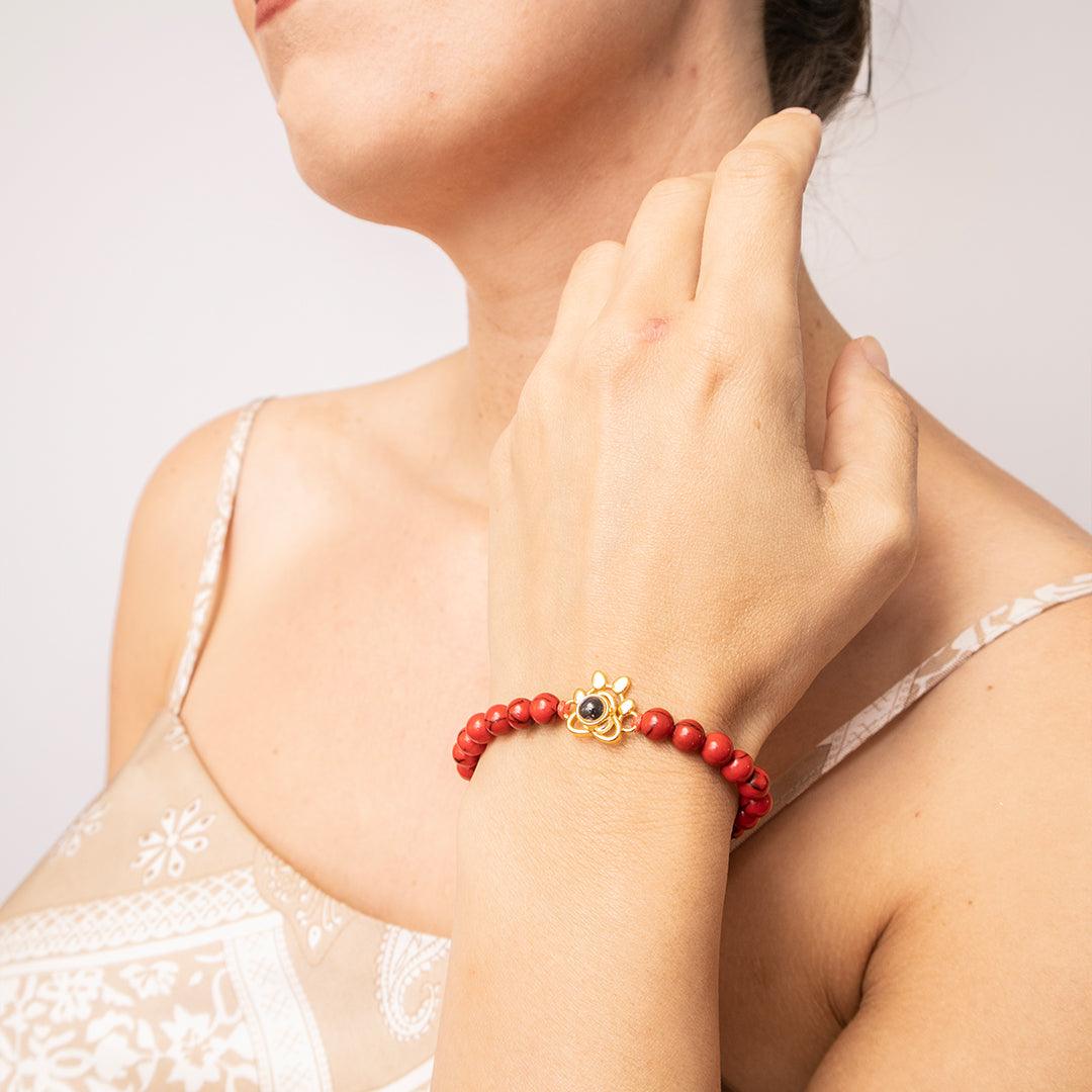 Eternity's Coastal Paw Beaded Photo Bracelet