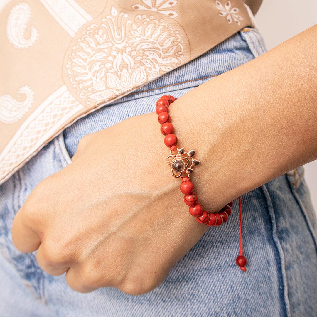 Eternity's Coastal Paw Beaded Photo Bracelet