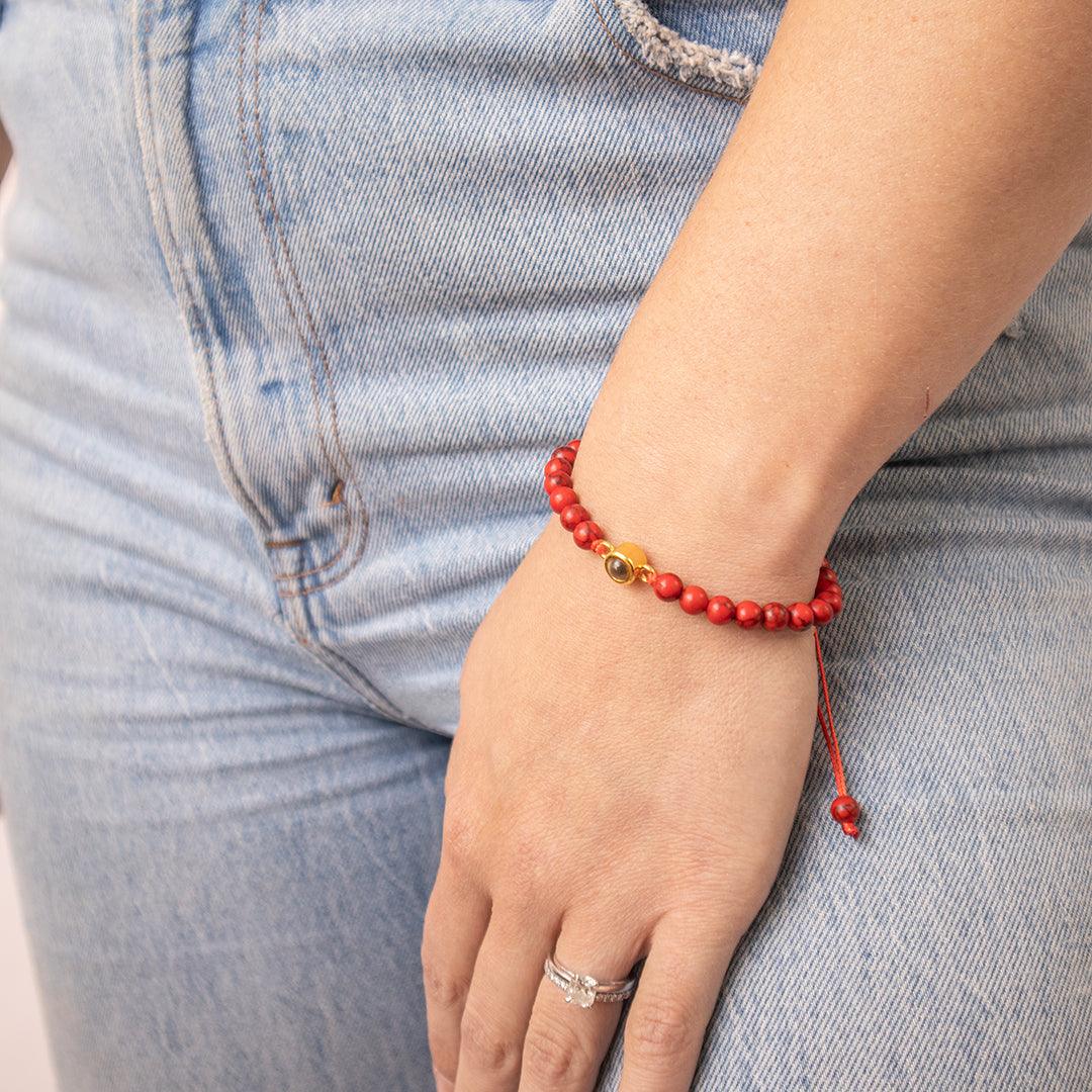 Eternity's Coastal Beaded Photo Bracelet