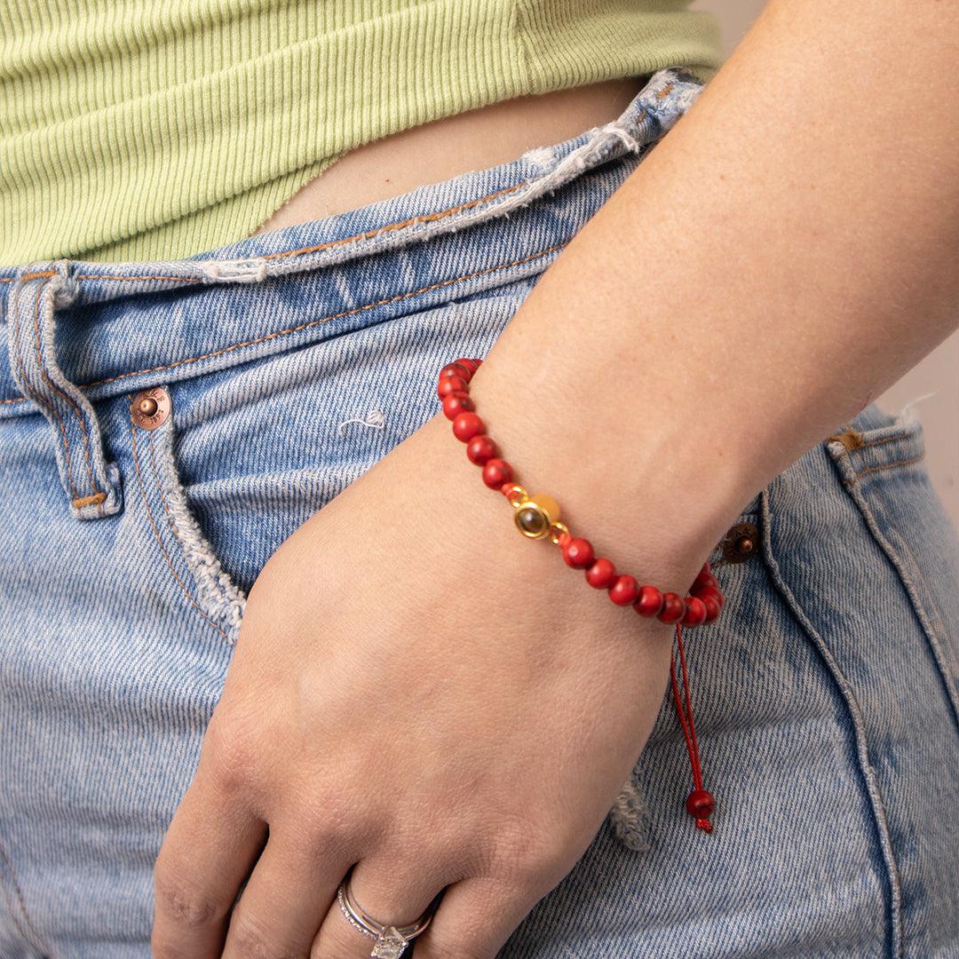 Eternity's Coastal Beaded Photo Bracelet