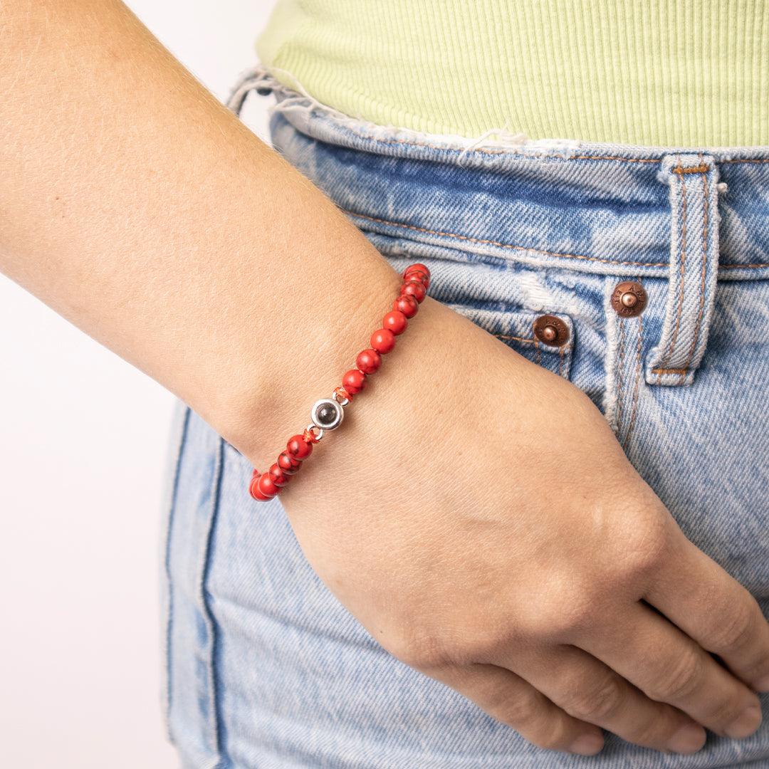 Eternity's Coastal Beaded Photo Bracelet