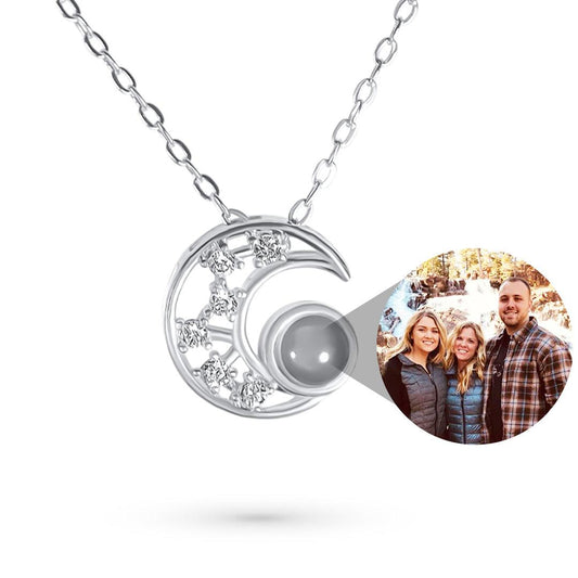 Eternity's Lunar Crystal Photo Necklace