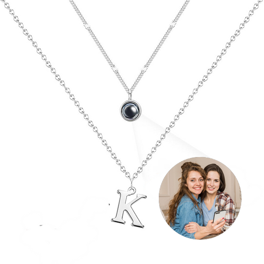 Custom Pave Initial Double Necklace