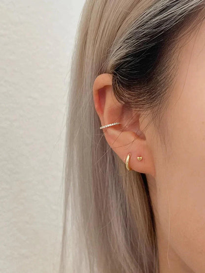 Simple Gold Huggie Hoop Earrings