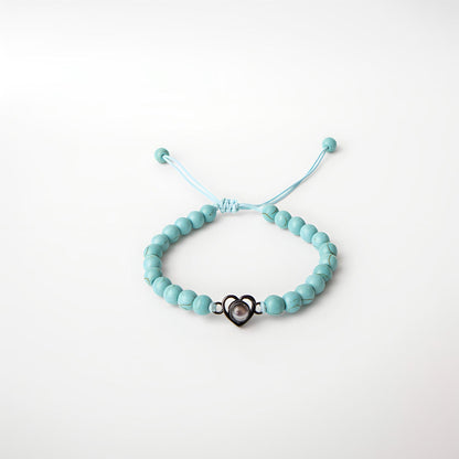 Eternity's Coastal Love Beaded Photo Bracelet