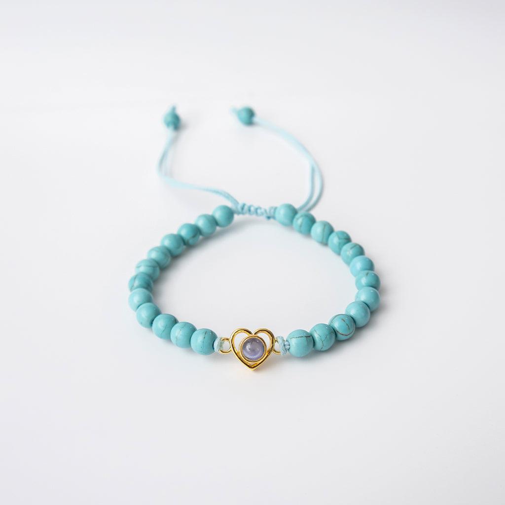 Eternity's Coastal Love Beaded Photo Bracelet