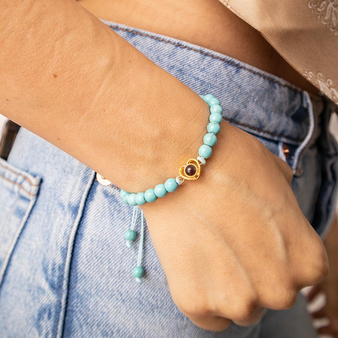 Eternity's Coastal Love Beaded Photo Bracelet