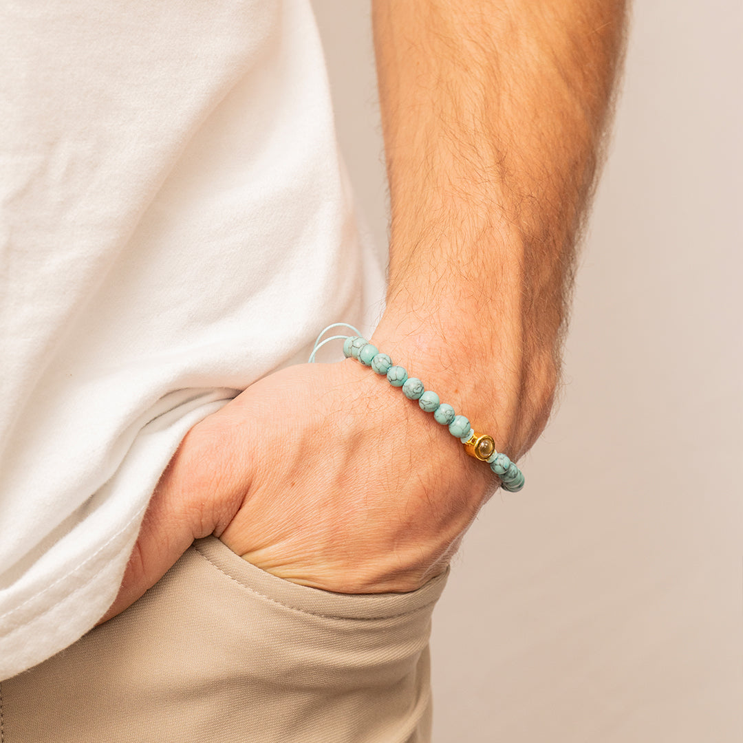 Eternity's Coastal Beaded Photo Bracelet