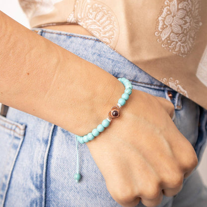 Eternity's Coastal Love Beaded Photo Bracelet