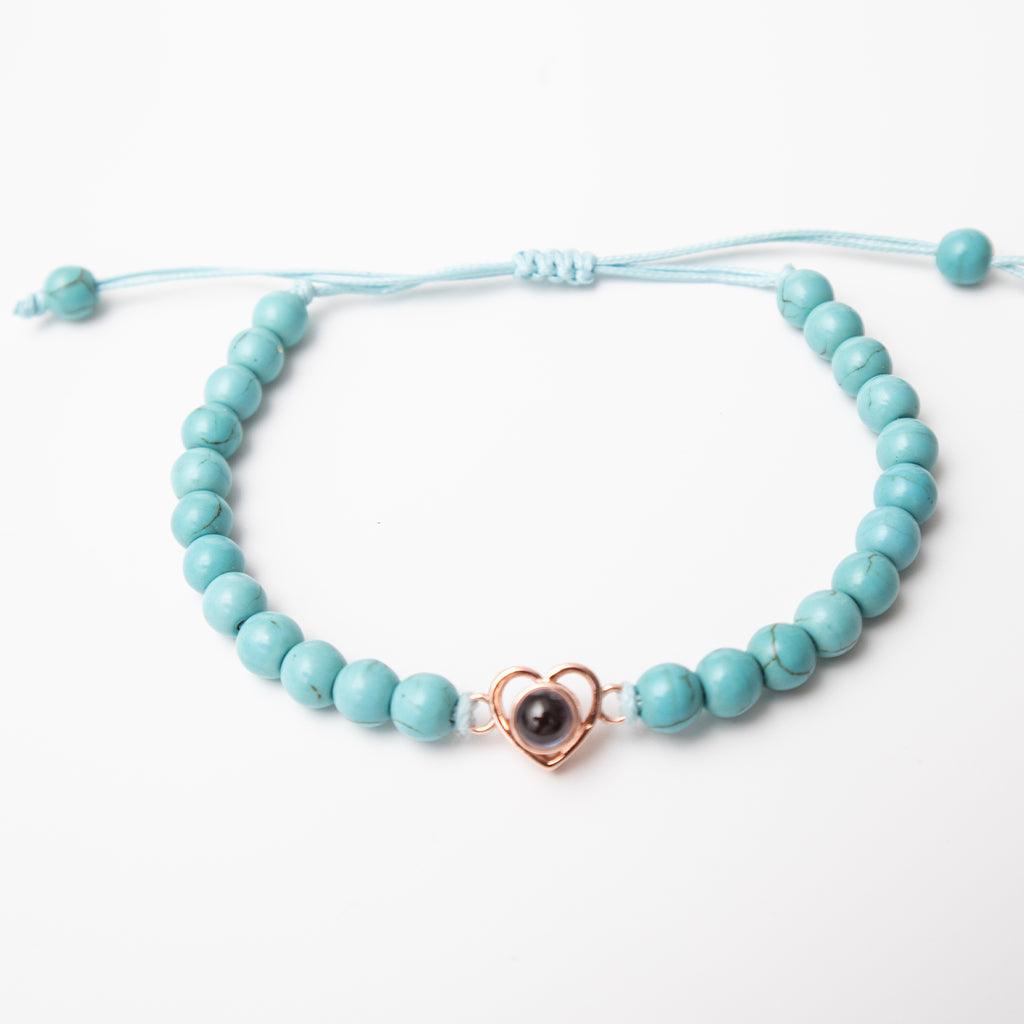 Eternity's Coastal Love Beaded Photo Bracelet