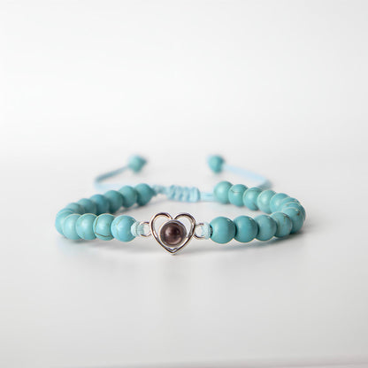 Eternity's Coastal Love Beaded Photo Bracelet