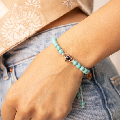 Eternity's Coastal Love Beaded Photo Bracelet