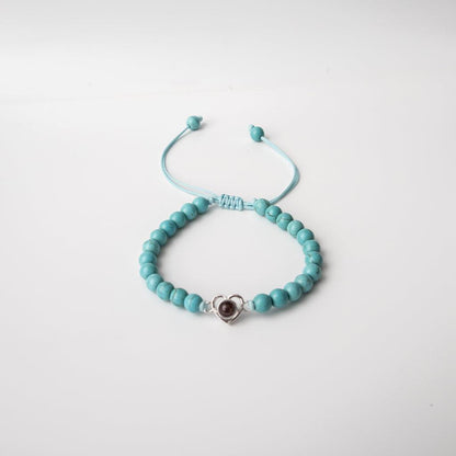 Eternity's Coastal Love Beaded Photo Bracelet