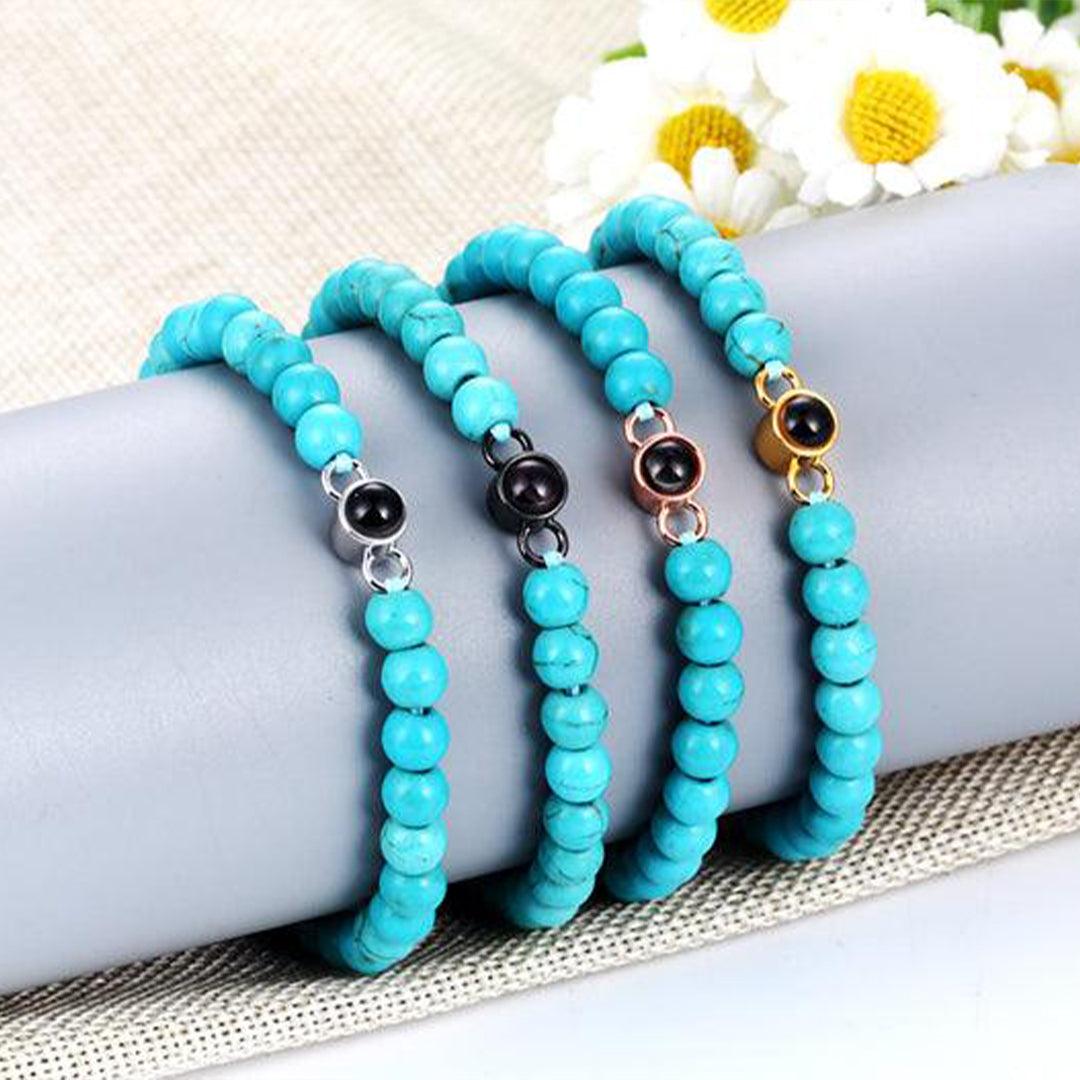 Eternity's Coastal Beaded Photo Bracelet