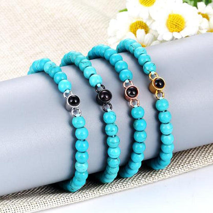 Eternity's Coastal Beaded Photo Bracelet