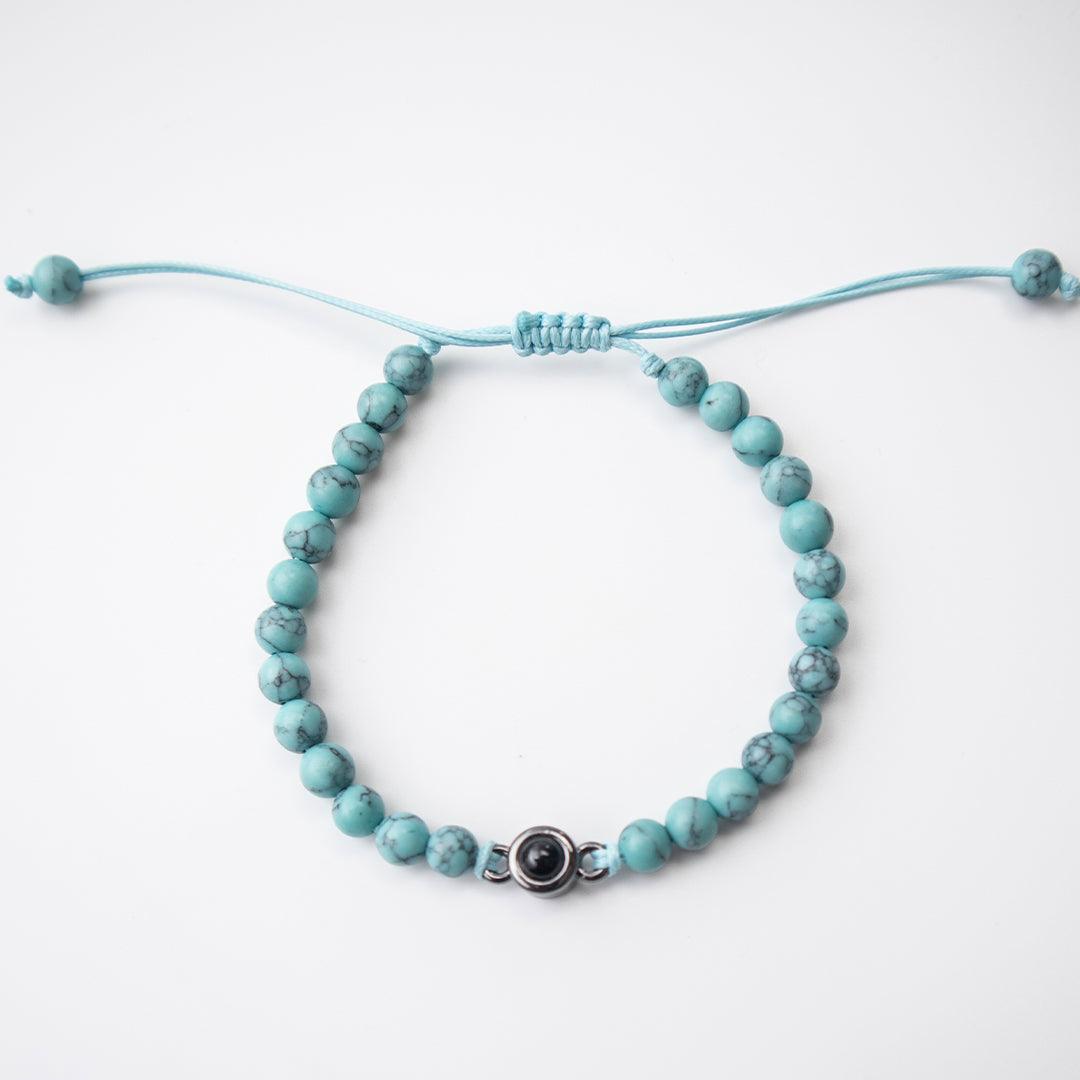 Eternity's Coastal Beaded Photo Bracelet