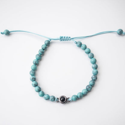 Eternity's Coastal Beaded Photo Bracelet