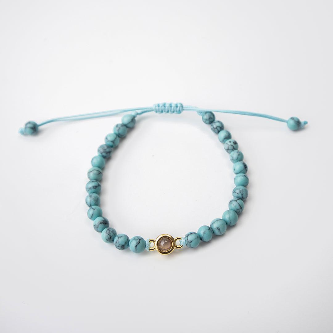 Eternity's Coastal Beaded Photo Bracelet