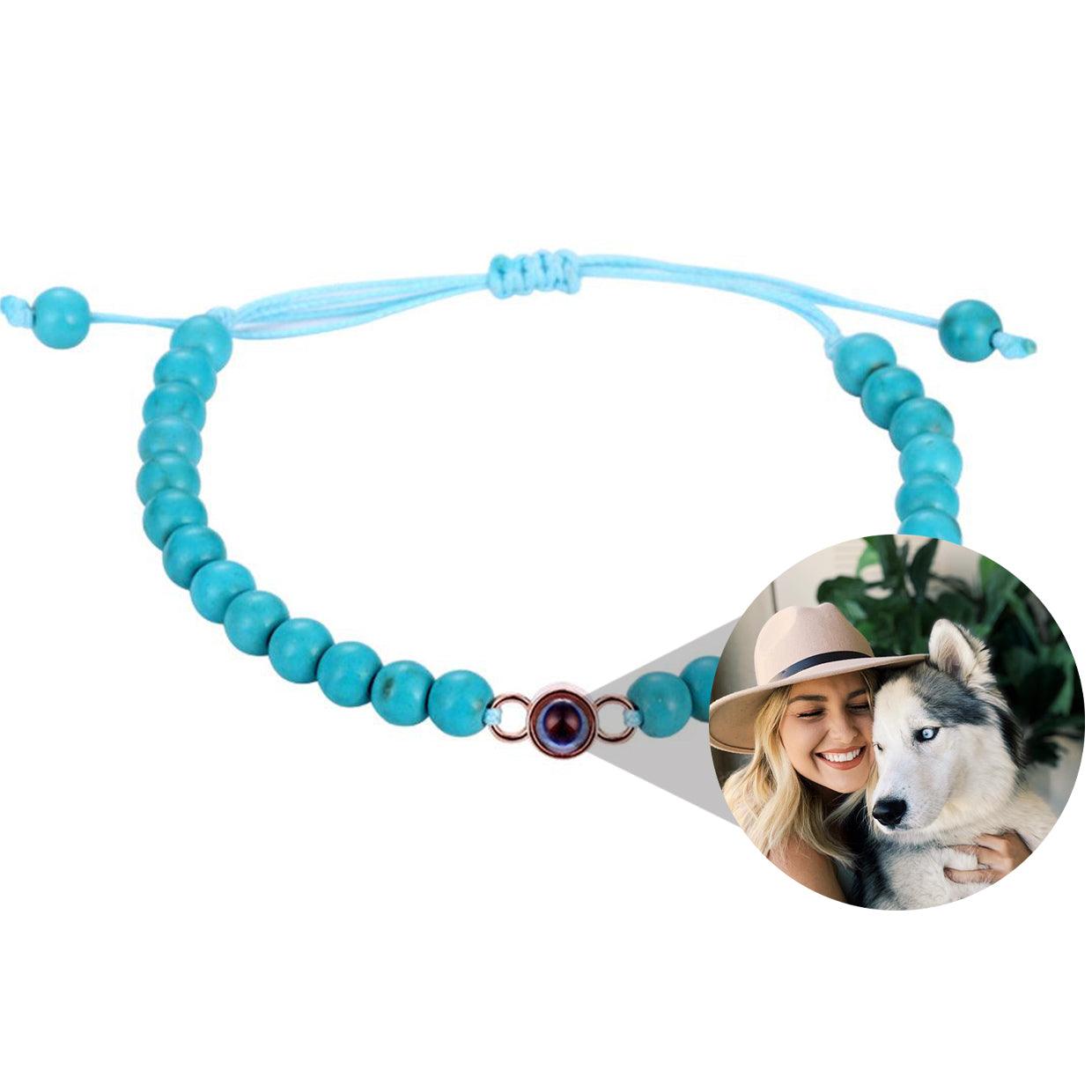 Eternity's Coastal Beaded Photo Bracelet