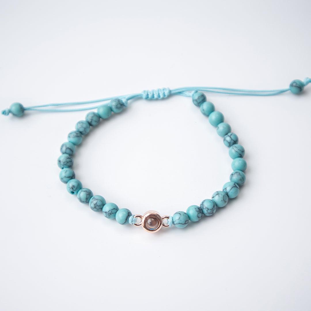 Eternity's Coastal Beaded Photo Bracelet