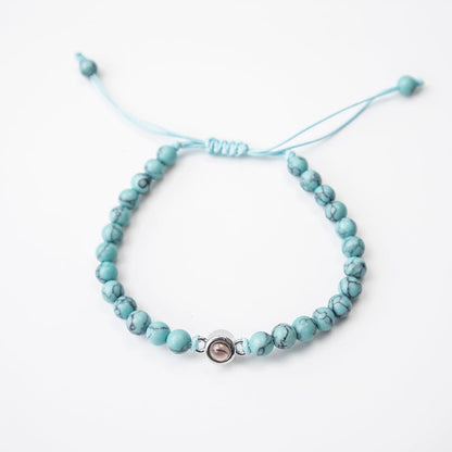 Eternity's Coastal Beaded Photo Bracelet