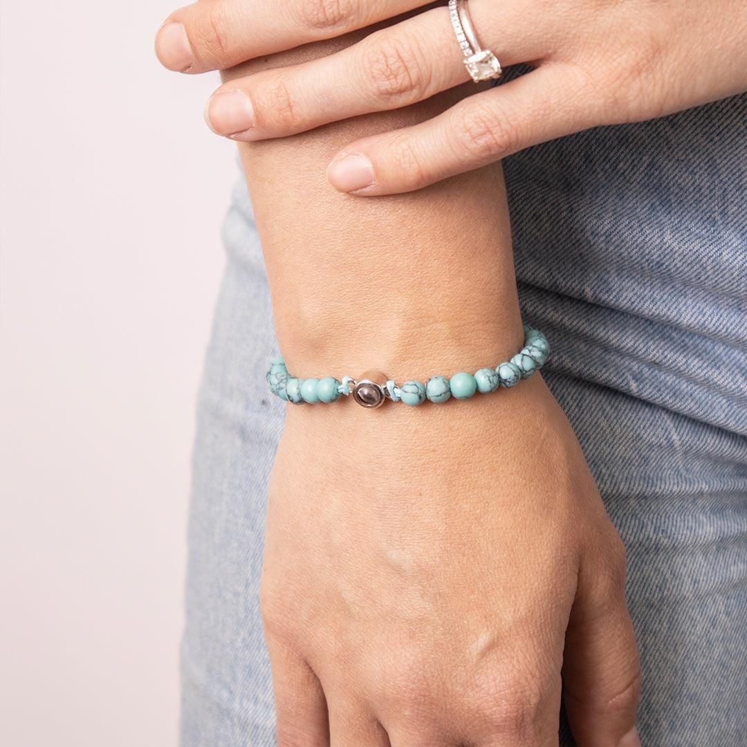 Eternity's Coastal Beaded Photo Bracelet