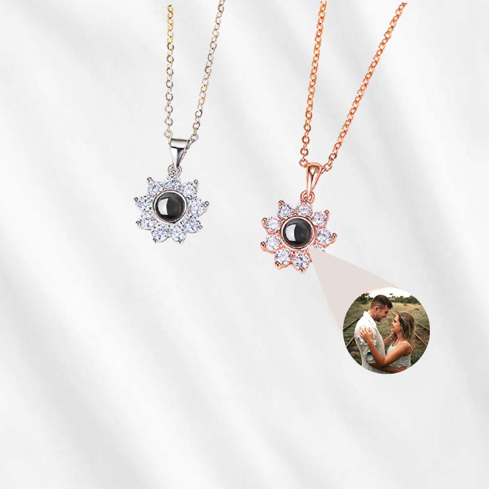 Sunflower Photo Projection Necklace Projector Necklace