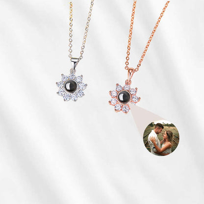 Sunflower Photo Projection Necklace Projector Necklace