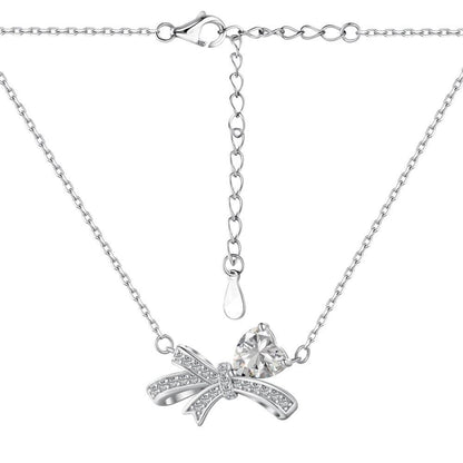 Sterling Silver Bow Necklace