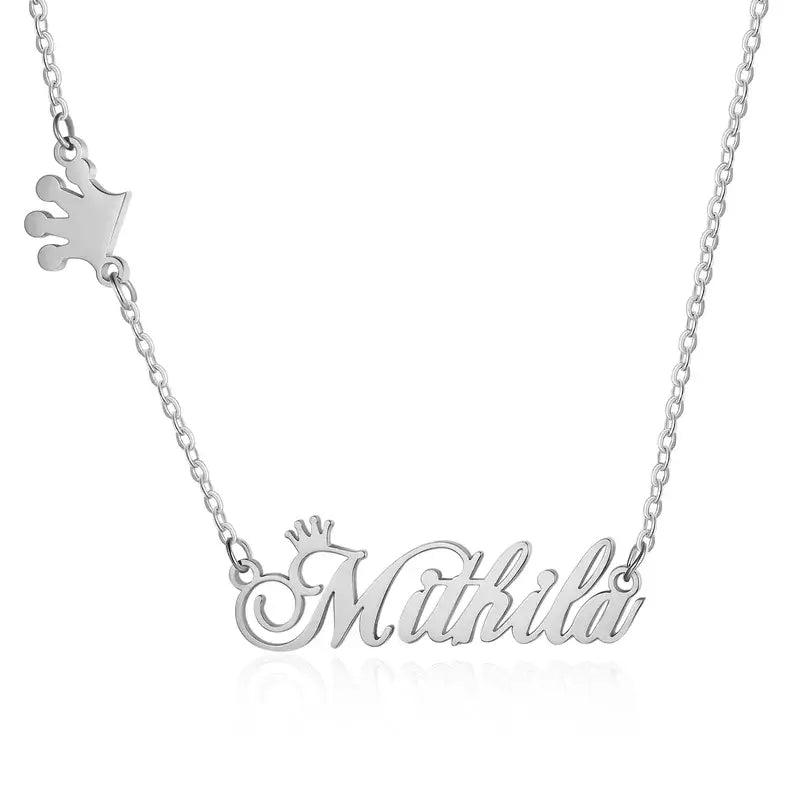 Sterling Silver Personalised Name Necklace, Name Jewellery for Her, Custom Name Necklace Gold/Silver/Rose Gold