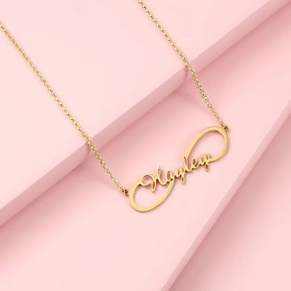 Infinity Personalised Name Necklace, Custom Infinity Name Necklace, Infinity Name Jewellery