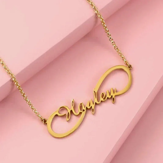 Infinity Personalised Name Necklace, Custom Infinity Name Necklace, Infinity Name Jewellery