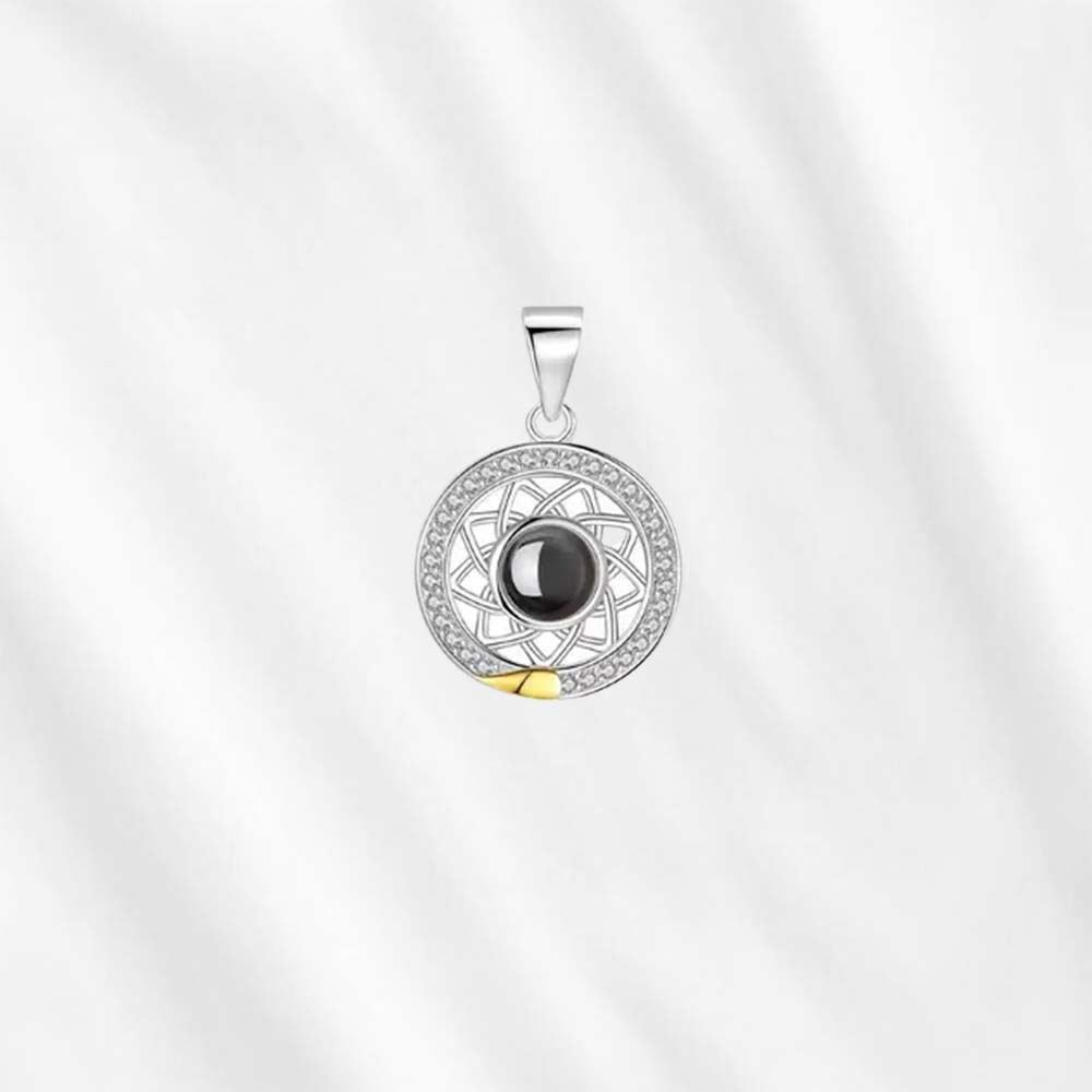 Sun Moon Projection Necklace Magnetic for Him & Her