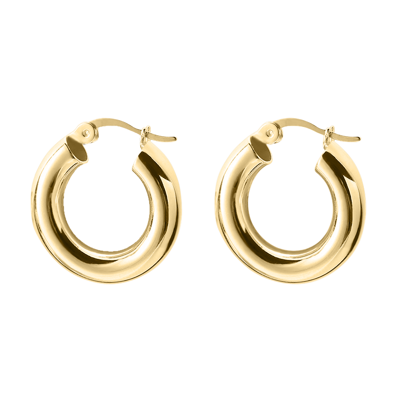 Thick Hollow Hoop Earrings