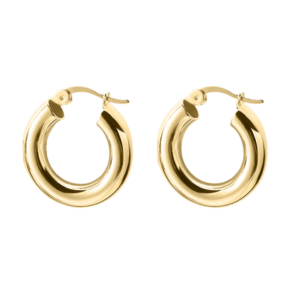 Thick Hollow Hoop Earrings