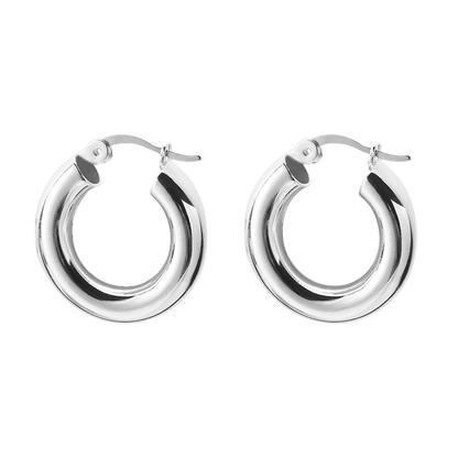 Thick Hollow Hoop Earrings