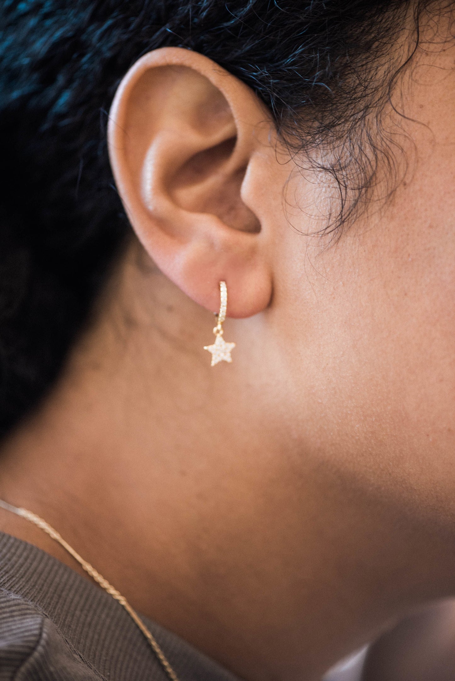 Star Huggie Earrings