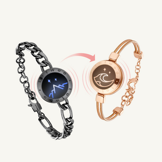 Mountain&Sea Touch Bracelets (Black Figaro Chain+Rose Gold Snake Chain)